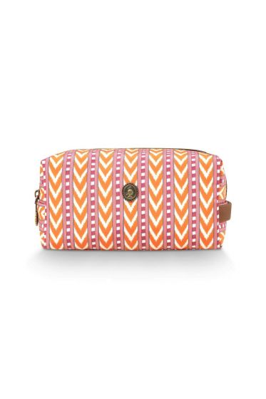 Pip-Studio-Coco-Cosmetic-Bag-Medium-Samba-Stripe-Orange