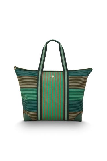 Pip-Studio-Tilda-Tote-Bag-Large-Streep-Groen