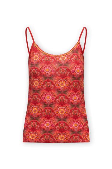 Pip-Studio-Sleeveless-Top-Fiesta-de-Flamencos-Red-Wear