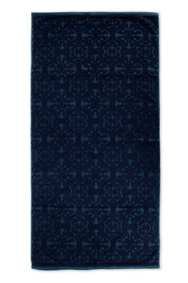 Towel-XL-baroque-print-dark-blue-70x140-pip-studio-tile-de-pip-cotton