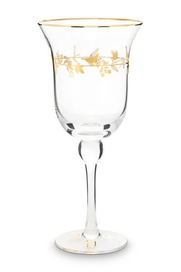 Pip-Studio-Wine-Glass-Love-Birds-Gold