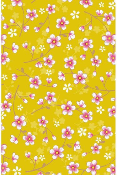 wallpaper-non-woven-flowers-yellow-pip-studio-cherry-blossom
