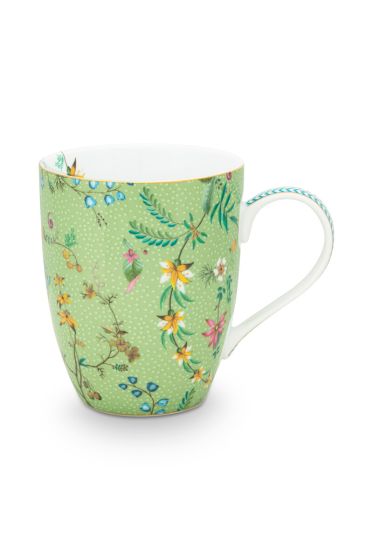 mug-jolie-green-flower-details-large-porcelain-pip-studio-350-ml