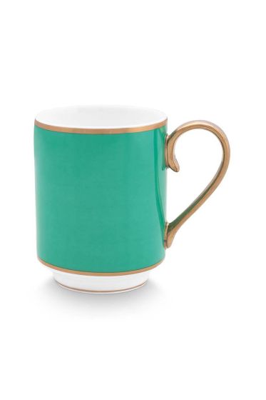 mug-small-with-ear-pip-chique-gold-green-250ml-cm-fine-bone-china-pip-studio