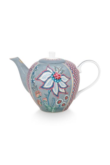 tea-pot-flower-festival-light-blue-flower-print-large-pip-studio-1,6-liter