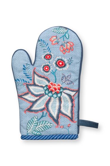 oven-glove-flower-festival-blue-cotton-floral-print-pip-studio-29x15-cm