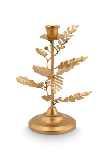 kerzenständer-gold-blätter-form-metall-21.5-cm-pip-studio-weihnachts-dekoration