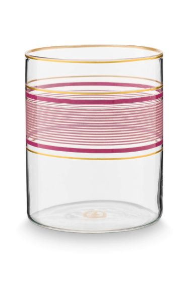 water-glass-chique-pink-250ml-stripes-pip-studio