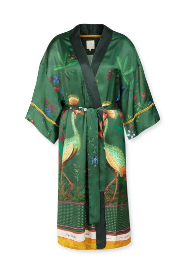 Kimono-korte-mouwen-botanische-print-groen-birds-in-love-pip-studio-xs-s-m-l-xl-xxl