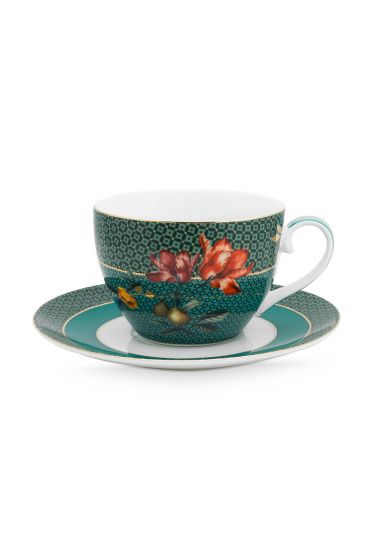 cappuccino-cup-and-saucer-winter-wonderland-made-of-porcelain-with-flowers-in-green