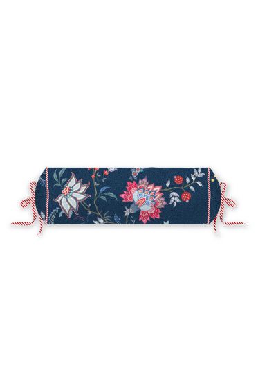 neckroll-flower-festival-dark-blue-floral-print-pip-studio-22x70-cm-cotton