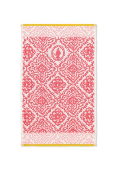 Guest-towel-dark-pink-30x50-jacquard-check-pip-studio-cotton-terry-velour