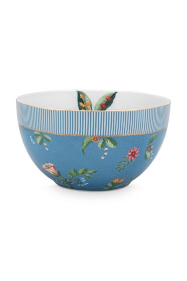 bowl-la-majorelle-made-of-porcelain-with-a-palm-tree-and-flowers-in-blue-18-cm