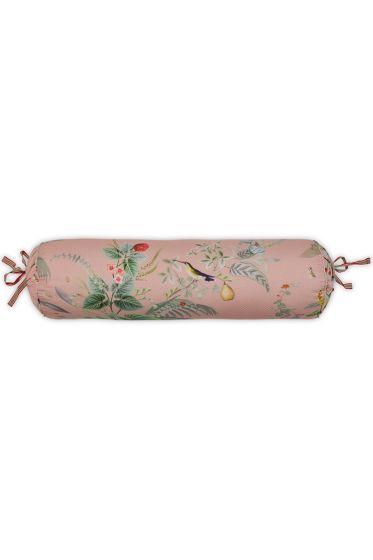 cushion-pink-floral-neck-roll-cushion-decorative-pillow-floris-pip-studio-22x70-cotton 