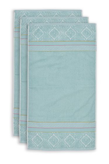 Handdoek-set/3-blauw-55x100-soft-zellige-katoen