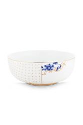 bowl-royal-white-gold-dots-blue-details-pip-studio-17-cm