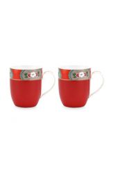 mugs-small-set-of-2-red-botanical-print-blushing-birds-pip-studio-145-ml