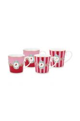 Mug-large-250-ml-set-4-mugs-red-pink-gold-details-love-birds-pip-studio