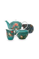 set-4-tea-set-winter-wonderland-green-teapot-plate-sugar-creamer-sugar-bowl-jug-pip-studio