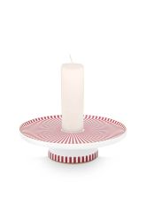 candle-tray-royal-stripes-dark-pink-14-cm-pip-studio-porcelain