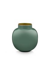 Mini-vase-grün-runden-metall- Wohnaccessoires-pip-studio-10-cm