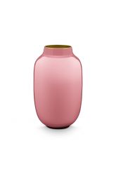 Mini-vase-old-rosa-ovale-metall- Wohnaccessoires-pip-studio-14-cm