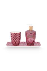 bathroom-accessories-set/3-dark-pink-kyoto-festival-botanical-print-pip-studio