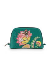 Cosmetic-bag-green-floral-triangle-small-jambo-flower-pip-studio-24/17x16,5x8-PU