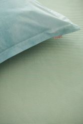 fitted sheet-duo-stripe-khaki-height-25-stripes-green-cotton-pip-studio