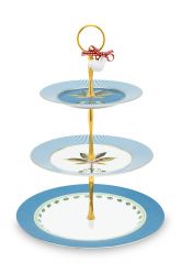 cake-stand-3-levels-la-majorelle-made-of-porcelain-with-a-pam-tree-in-blue