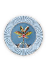 gebäckteller-la-majorelle-aus-porzellan-mit-eine-palme-in-blau-17-cm