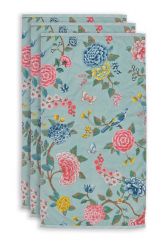 Handdoek-set/3-bloemen-print-blauw-55x100-good-evening-katoen