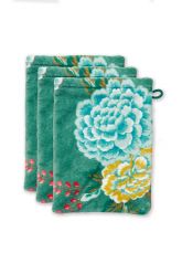 Washcloth-floral-set/3-print-green-16x22-cm-pip-studio-good-evening-cotton