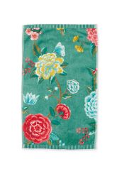 Guest-towel-green-floral-30x50-good-evening-pip-studio-cotton-terry-velour