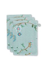 Washcloth-floral-set/3-print-blue-16x22-cm-pip-studio-les-fleurs-cotton