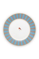 breakfast-plate-love-birds-in-blue-and-khaki-with-bird-21-cm