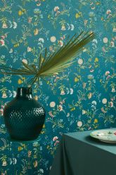 behang-vlies-behang-glad-bloemen-print-donker-blauw-pip-studio-la-majorelle
