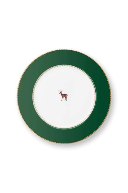 Pip-Studio-Breakfast-Plate-Love-Birds-Dark-Green-21cm