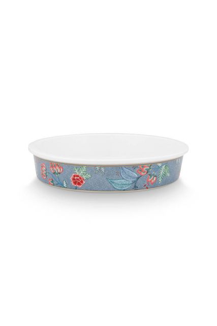 baking-dish-round-flower-festival-dark-pink-flower-print-25.5-cm-5-cm-pip-studio