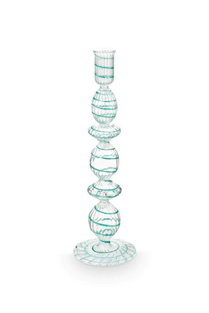  Pip-Studio-Candle-Holder-Glass-Swirl-Light-Blue-28cm