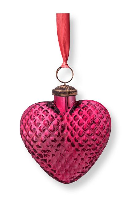 Kerst-ornament-glas-hart-roze-pip-studio-10-cm