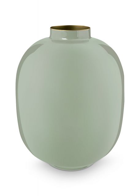 vase-metal-green-round-pip-studio-home-decor-32-cm