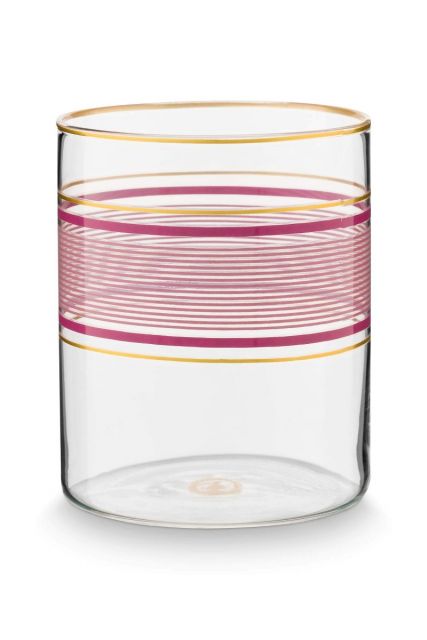 pip-chique-waterglas-roze-250ml-strepen-pip-studio