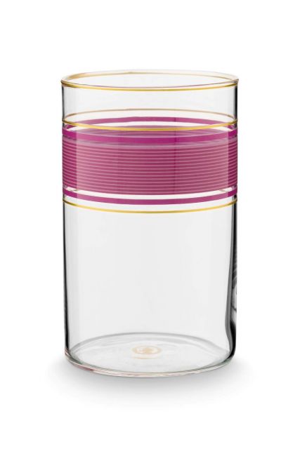 pip-chique-longdrinkglas-roze-360ml-strepen-pip-studio