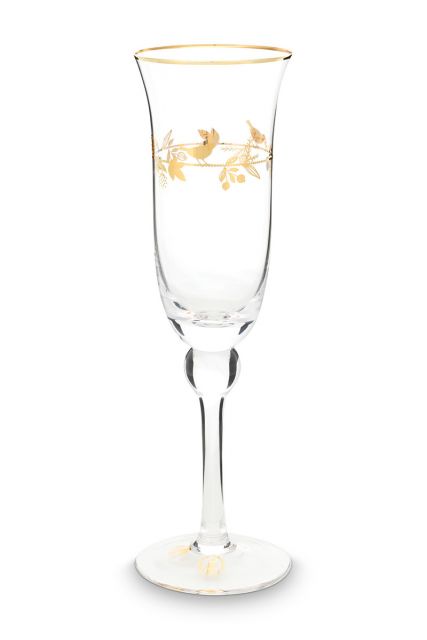 Pip-Studio-Champagneglas-Love-Birds-Goud