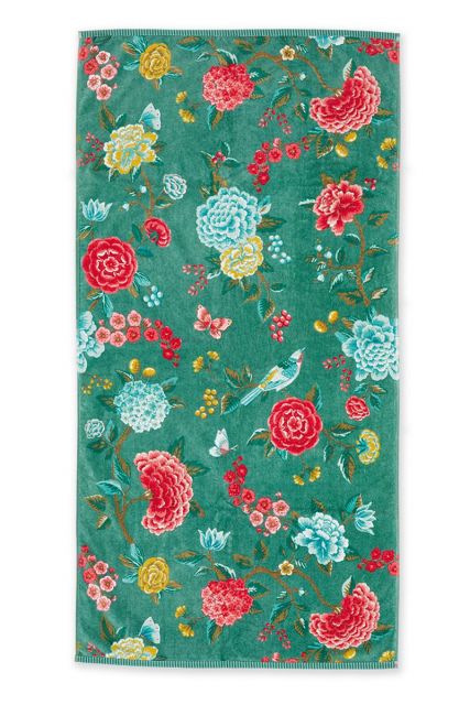 Bath-towel-xl-floral-green-70x140-good-evening-pip-studio-cotton-terry-velour