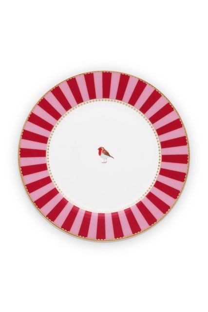 breakfast-plate-love-birds-in-red-and-pink-with-bird-21-cm