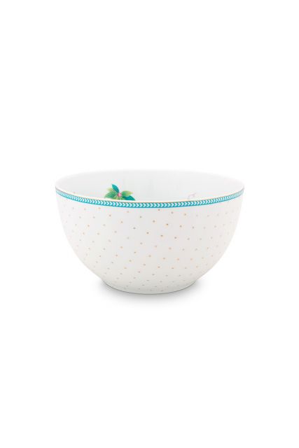 porcelain-bowl-jolie-flowers-dots-gold-15-cm-6/24-white-pip-studio-51.003.169