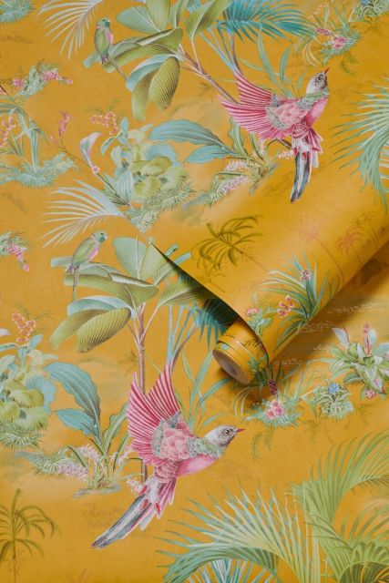 wallpaper-non-woven-vinyl-paradise-bird-palms-yellow-pip-studio-palm-scene