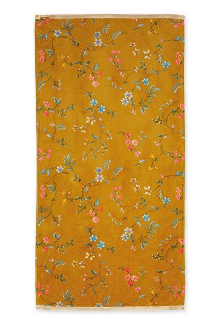 Bath-towel-xl-floral-yellow-70x140-les-fleurs-pip-studio-cotton-terry-velour